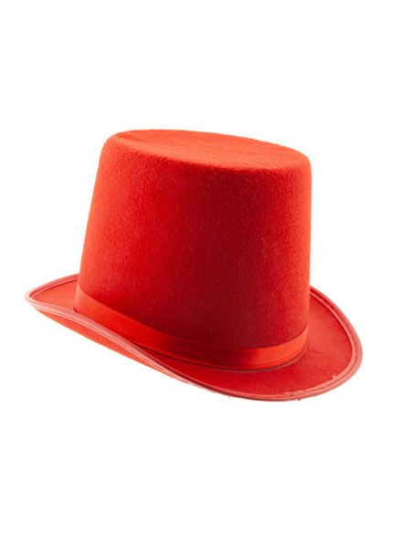 Chistera de fieltro rojo