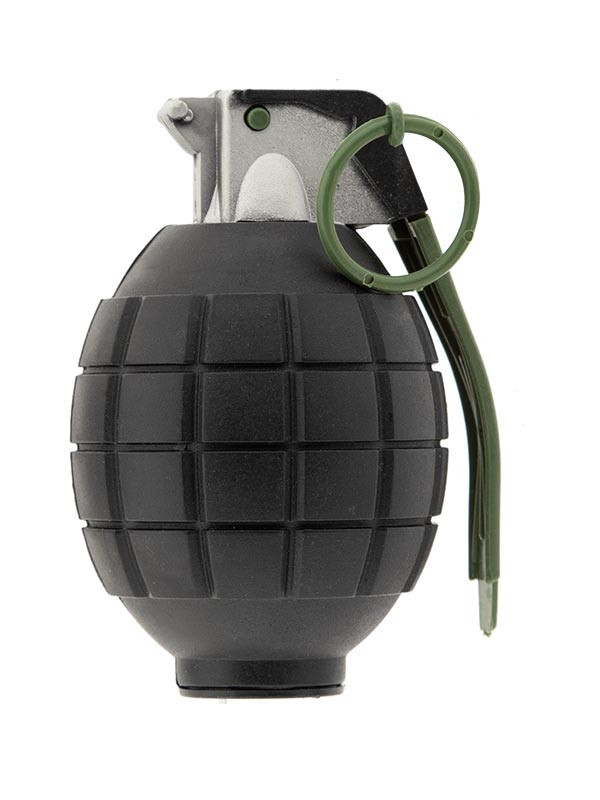 Granada de mano negra para disfraz