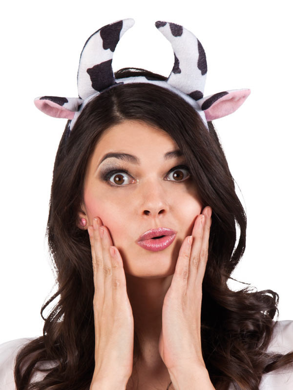 Diadema cuernos de vaca mujer