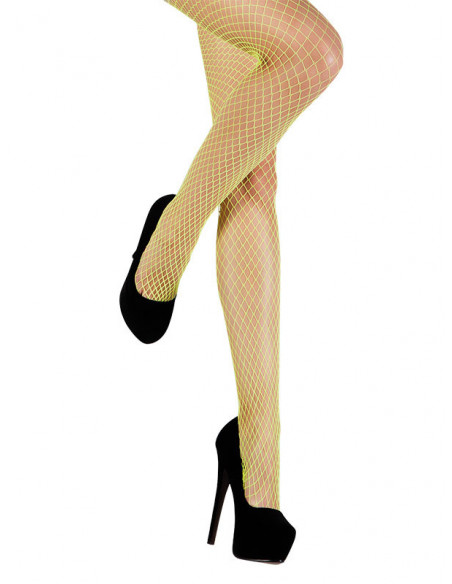 Panty rejilla neón verde