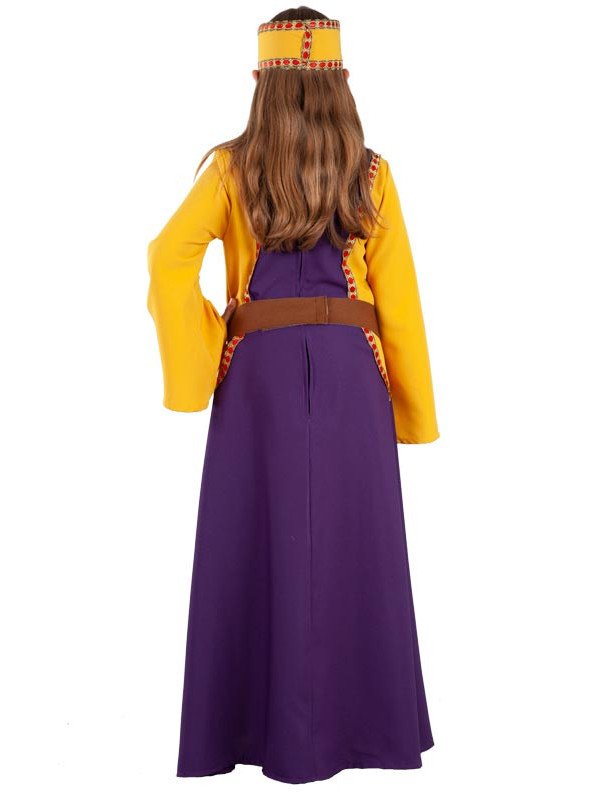 Disfraz dama Medieval Jimena para niña trasera