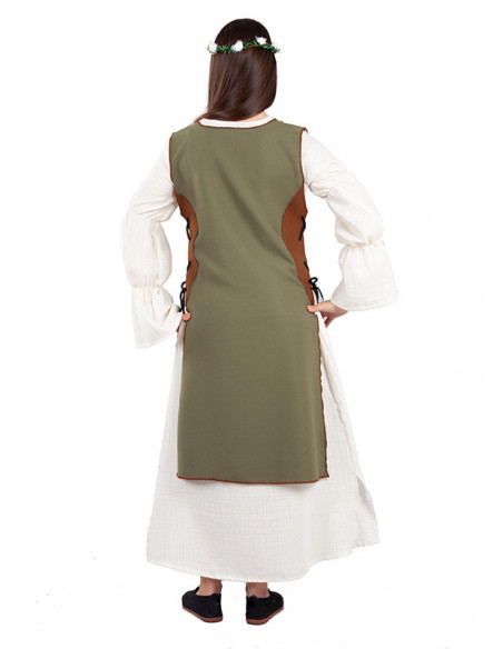 Disfraz campesina medieval para mujer espalda