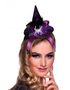 Mini sombrero de bruja morado