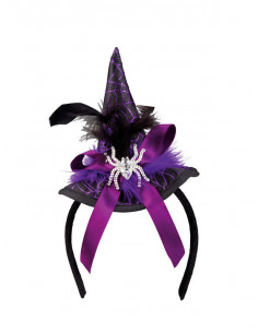 Mini sombrero de bruja morado 2