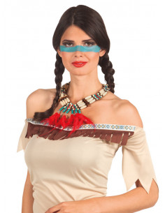 Collar india pluma mujer