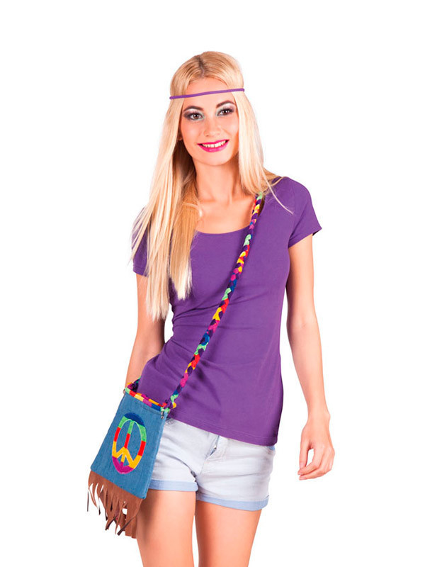 Bolso hippie flecos mujer