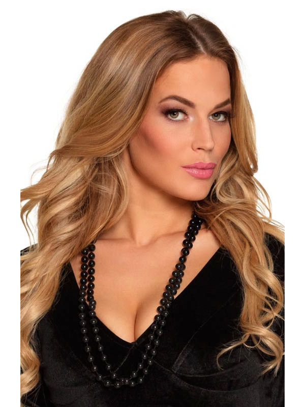 Collar perlas negras