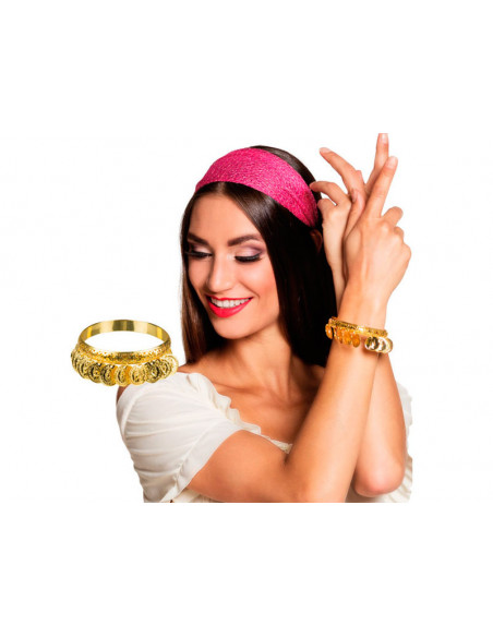 Pulsera de monedas dorada