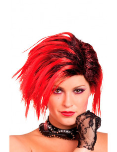 Peluca punky roja