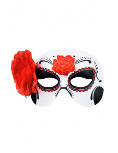 Antifaz Catrina con flor 2