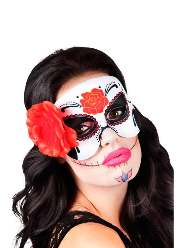Antifaz Catrina con flor