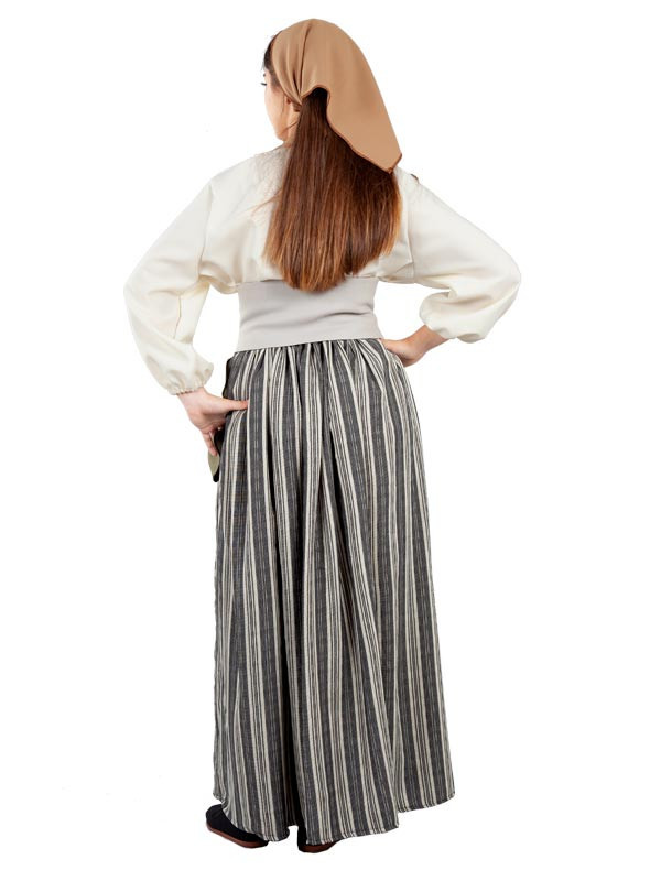 Disfraz de tabernera medieval para mujer trasera