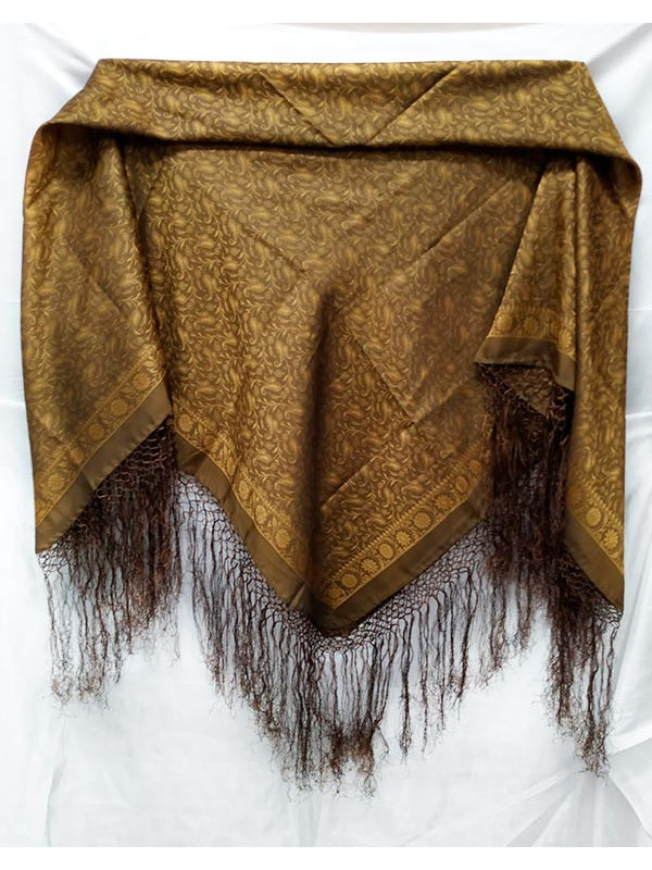 Pañuelo regional con fleco cobre