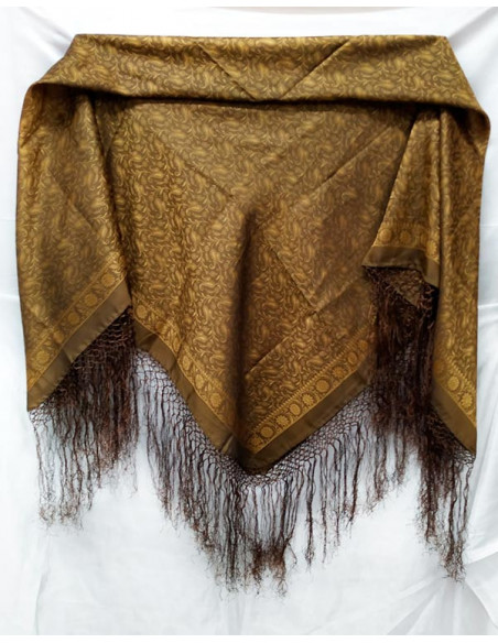 Pañuelo regional con fleco cobre