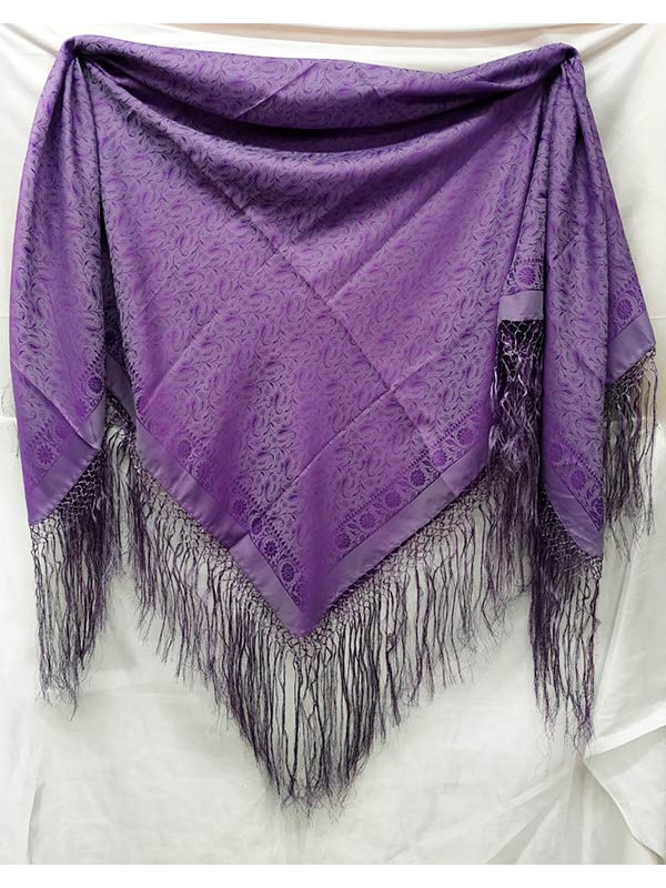 Pañuelo regional con fleco morado