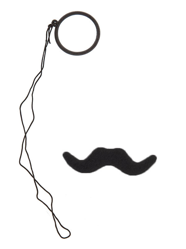 Set bigote y monóculo negro
