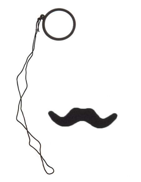 Set bigote y monóculo negro