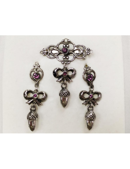 Conjunto bisutería regional 5113 morado