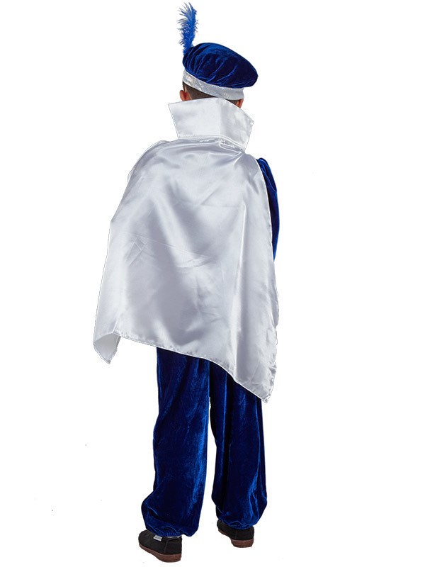 Disfraz de principito azul infantil espalda