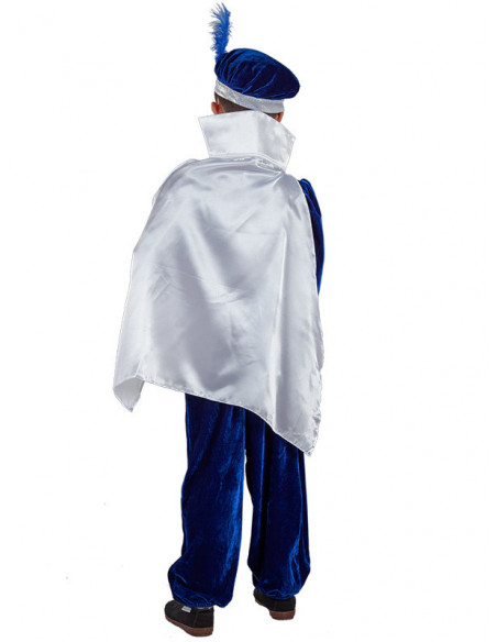 Disfraz de principito azul infantil espalda