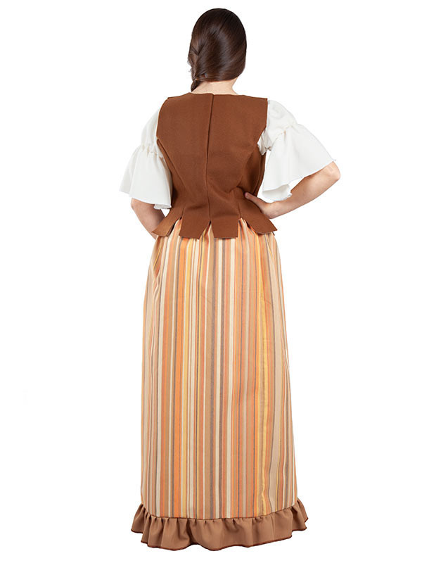 Disfraz de mesonera medieval mujer espalda
