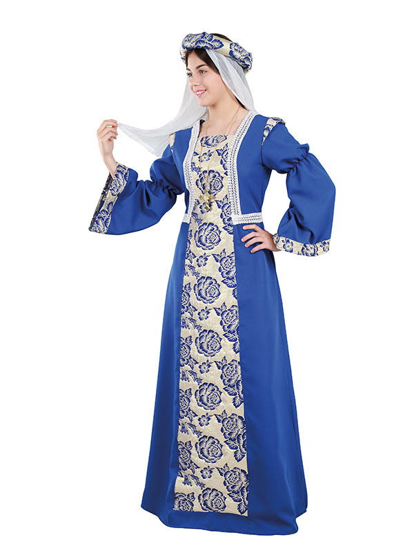 Disfraz de Princesa Medieval Azul