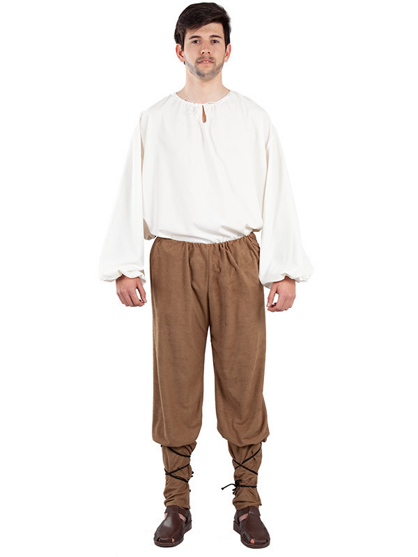 Pantalón medieval de antelina adulto