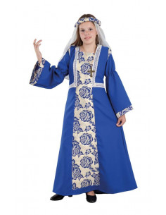 Disfraz de Princesa Medieval azul infantil