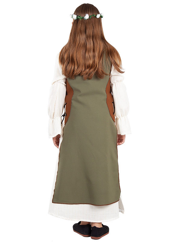 Disfraz campesina medieval infantil espalda