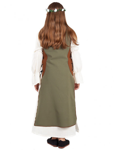 Disfraz campesina medieval infantil espalda