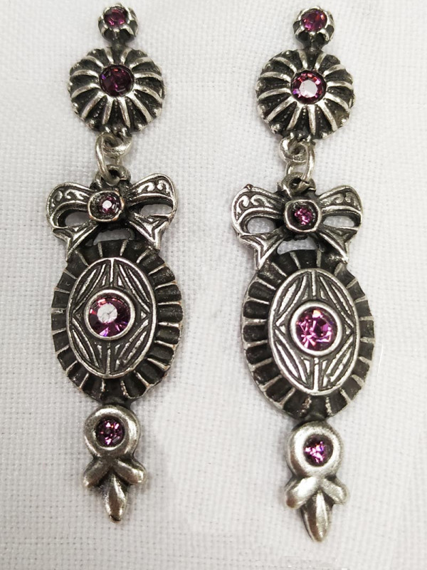 Pendiente para traje regional 4775 morado