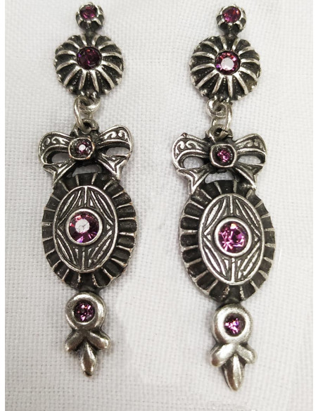 Pendiente para traje regional 4775 morado