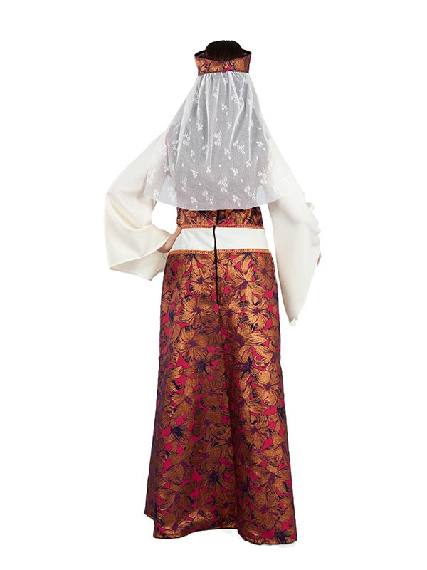 Disfraz de Reina medieval mujer espalda