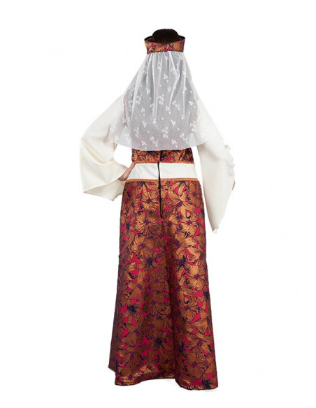 Disfraz de Reina medieval mujer espalda