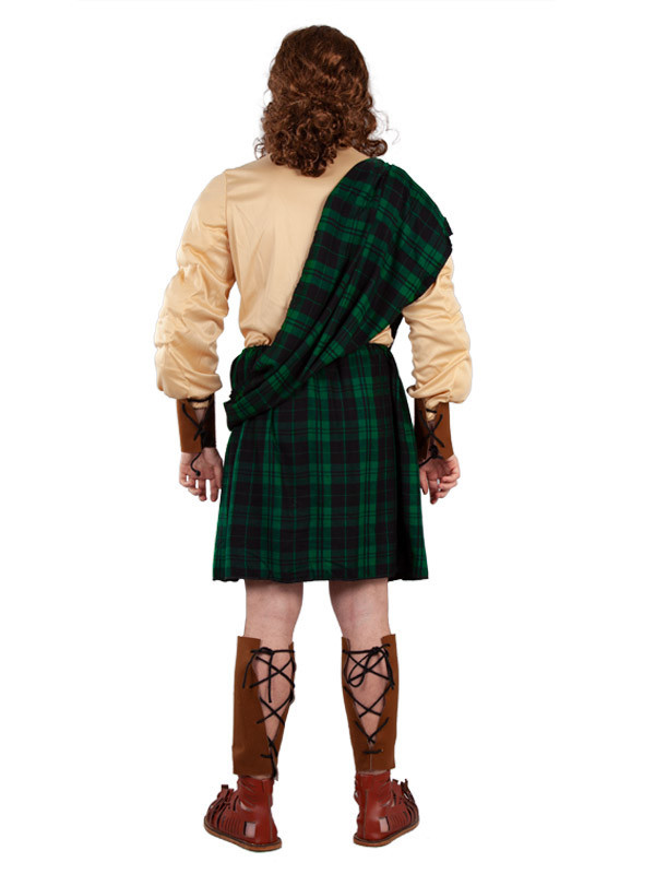 Disfraz de escocés verde para hombre