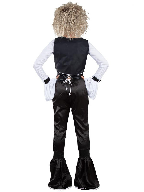 Disfraz cantante de los 80 espalda