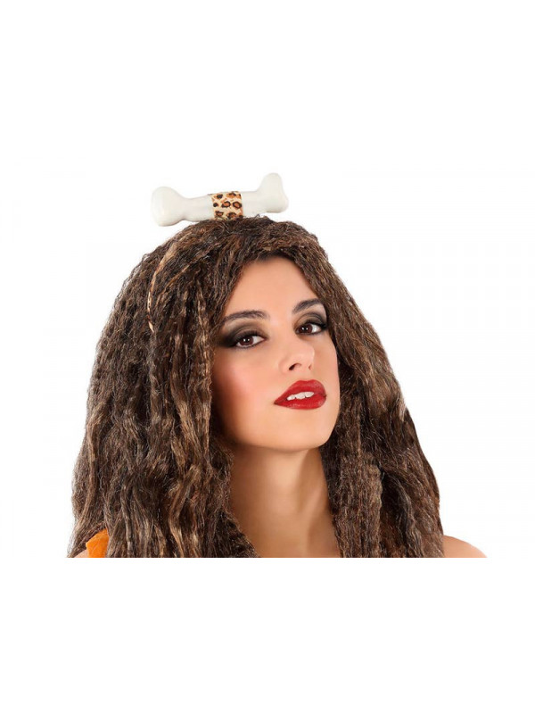 Diadema troglodita con hueso