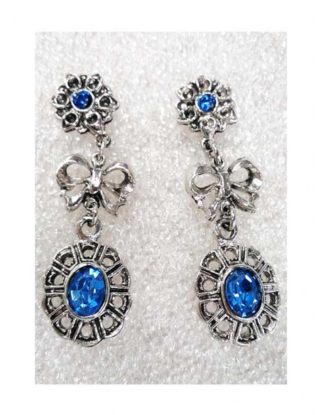 Pendiente para traje regional 17211 azul
