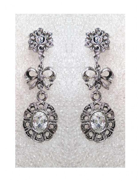 Pendiente para traje regional 17211 blanco