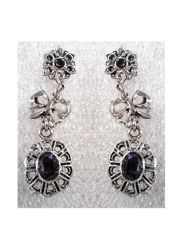 Pendiente para traje regional 17211 morado