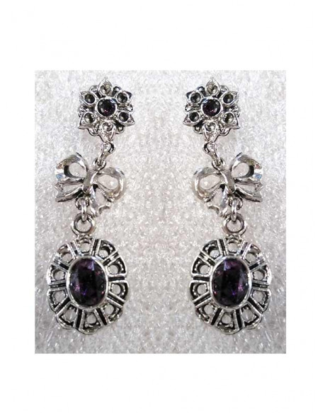 Pendiente para traje regional 17211 morado