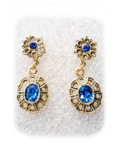 Pendientes-regionales-dorados-azul