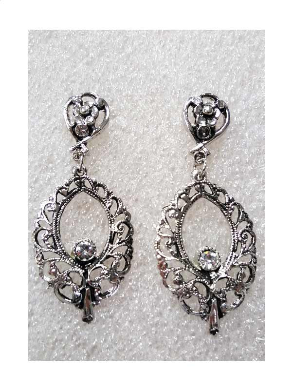 Pendientes para traje regional 17180 blanco