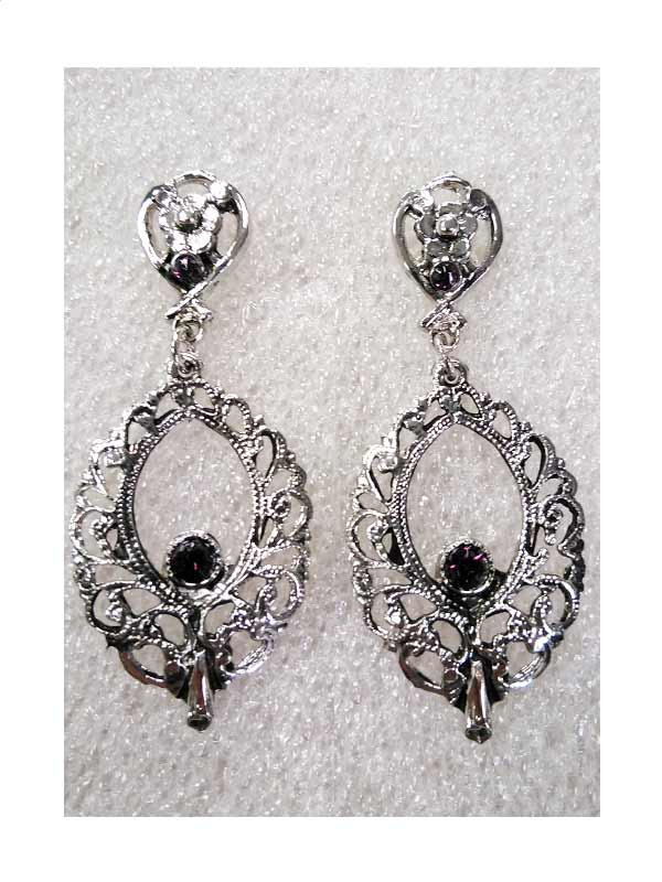 Pendientes para traje regional 17180 morado