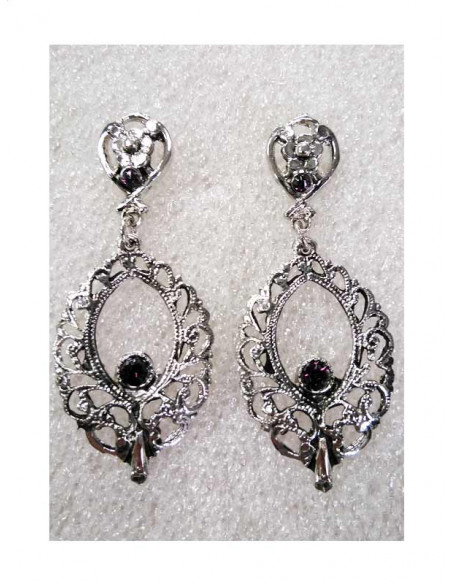 Pendientes para traje regional 17180 morado