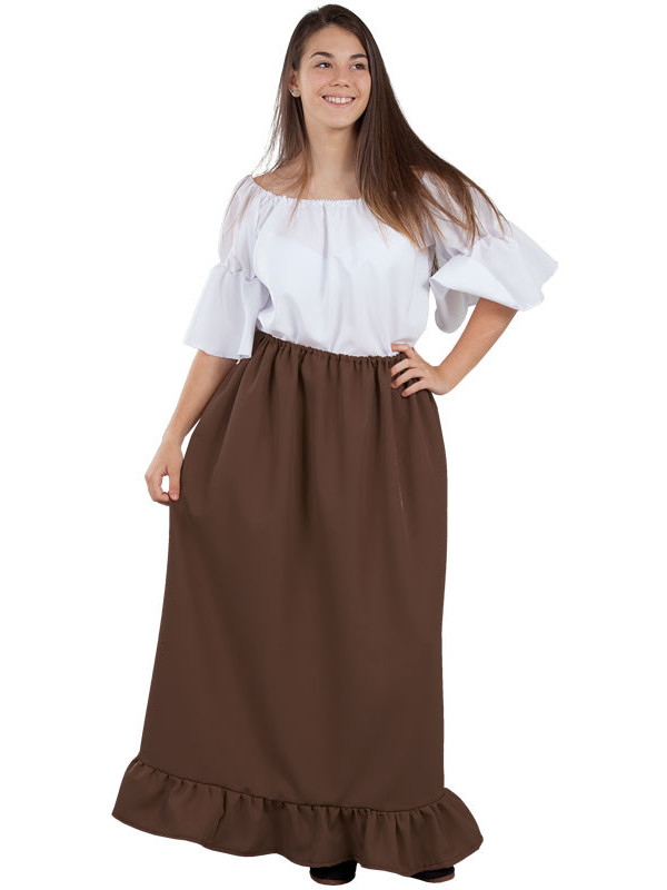 Falda medieval marrón