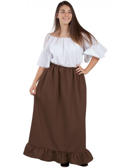 Falda medieval marrón