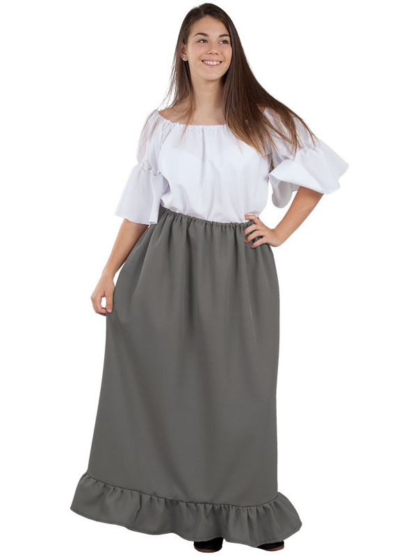 Falda medieval gris