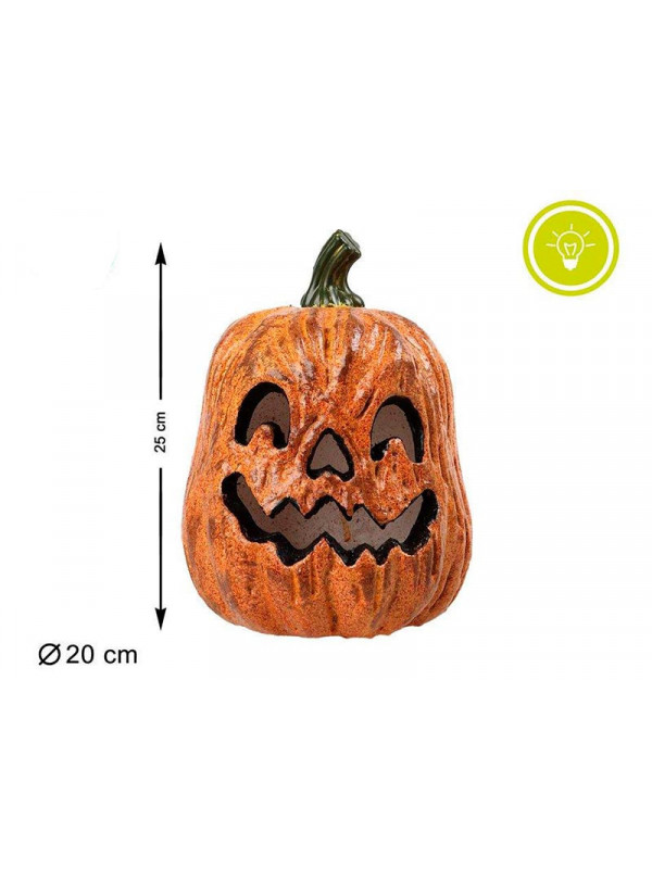 Calabaza decorativa con luz