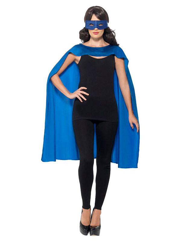 Set superhéroe adulto azul